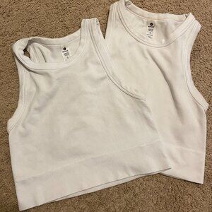 2-piece Ribbed Seamless Crop Tank set - Size S